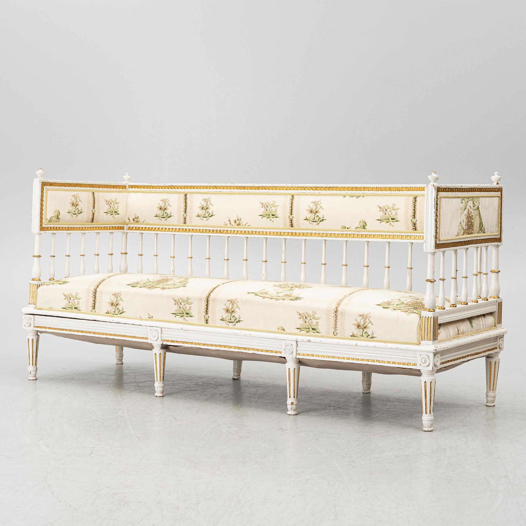 Sofa, Gustavian, late 18th century.