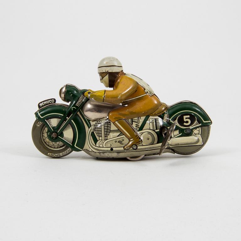 A Schuco Sport tinplate motorcycle 1930/40s.
