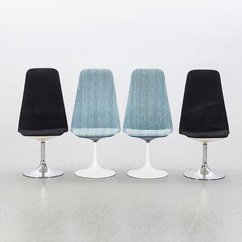 JOHANSON DESIGN, 6+2 chairs, "Viggen", second half of the 20th century.