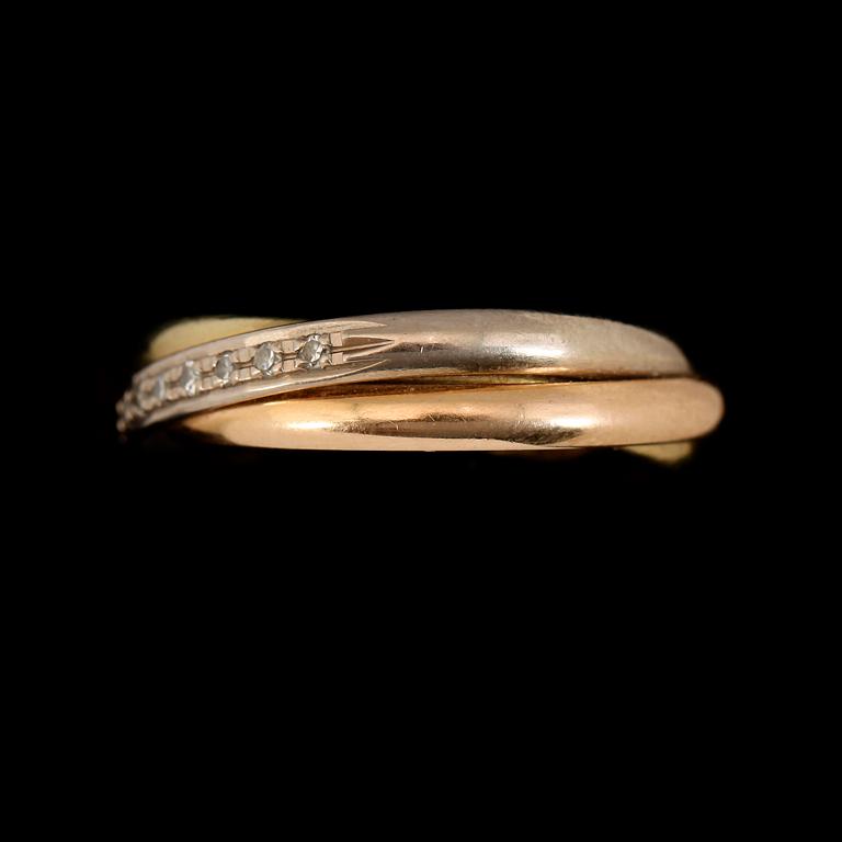 RING, 18K guld och diamanter, svenska stämplar 1989.