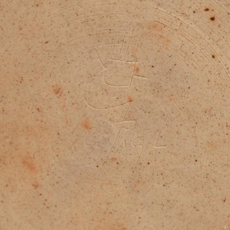 Stig Lindberg, bordslampfot signerad Gustavsbergs studio 1969 glaserat stengods.