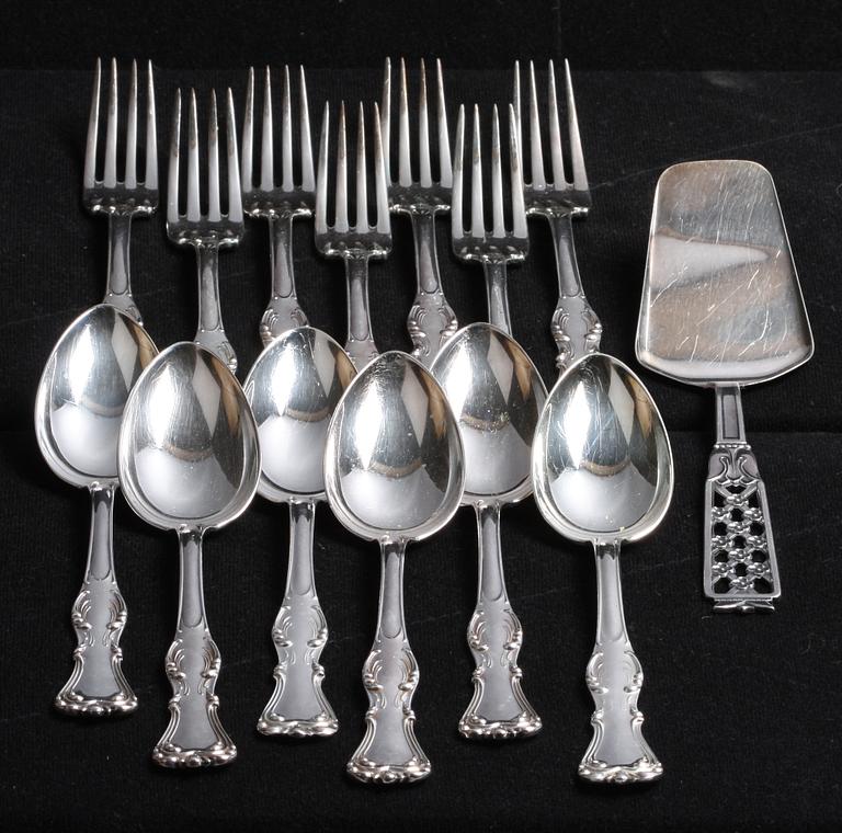 PARTI BESTICK, silver, 20 delar.
