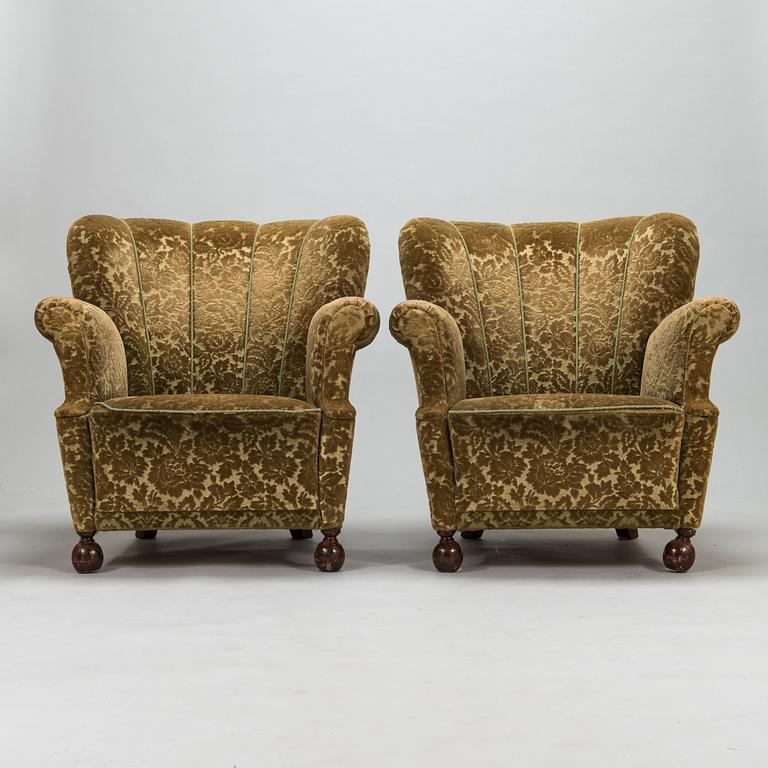 Fåtöljer, ett par, 1900-talets mitt.