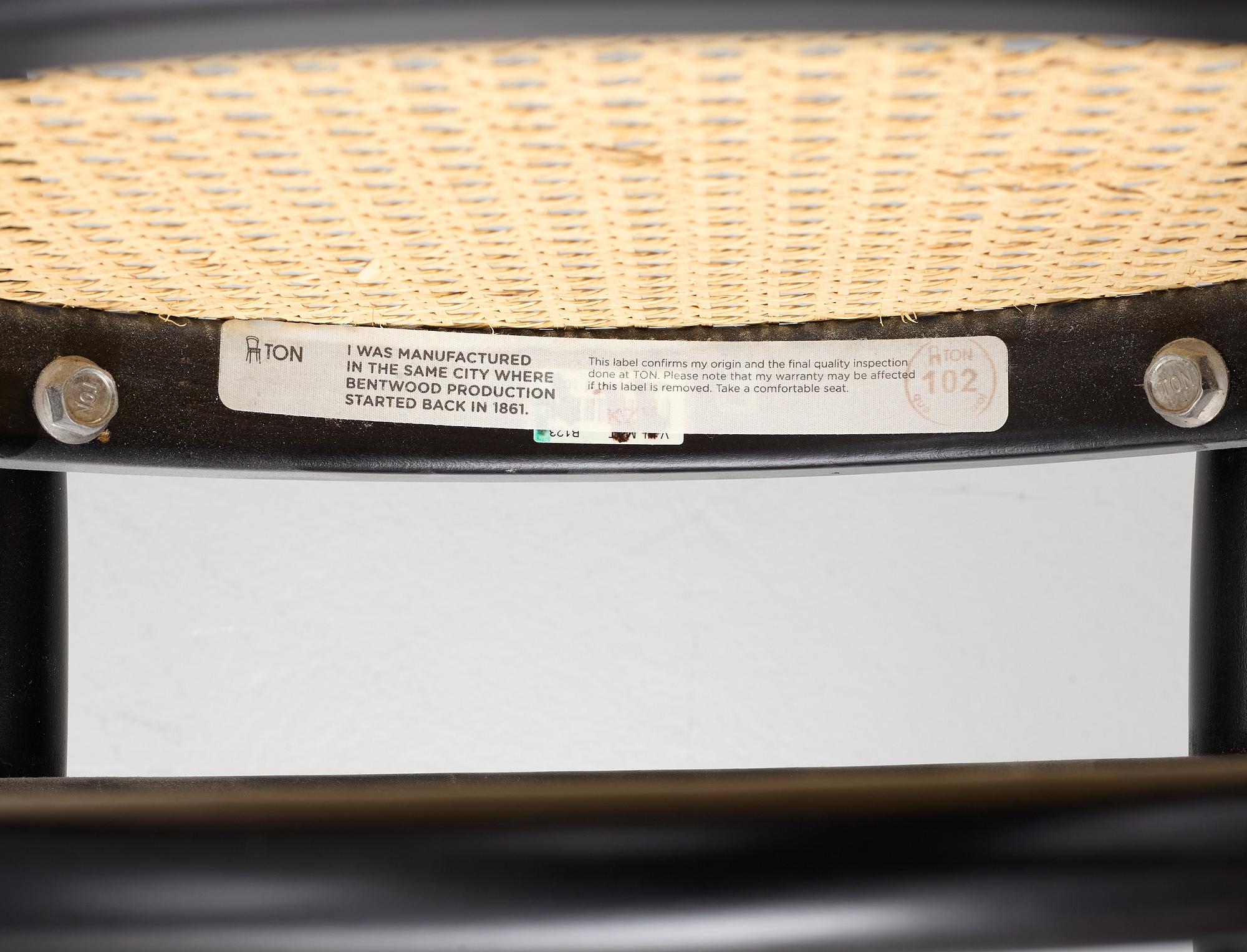 Michael Thonet, stolar, 3 st, modell 14, Ton.