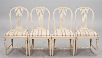 STOLAR, 4 st. Gustaviansk stil. 1900-talets slut.