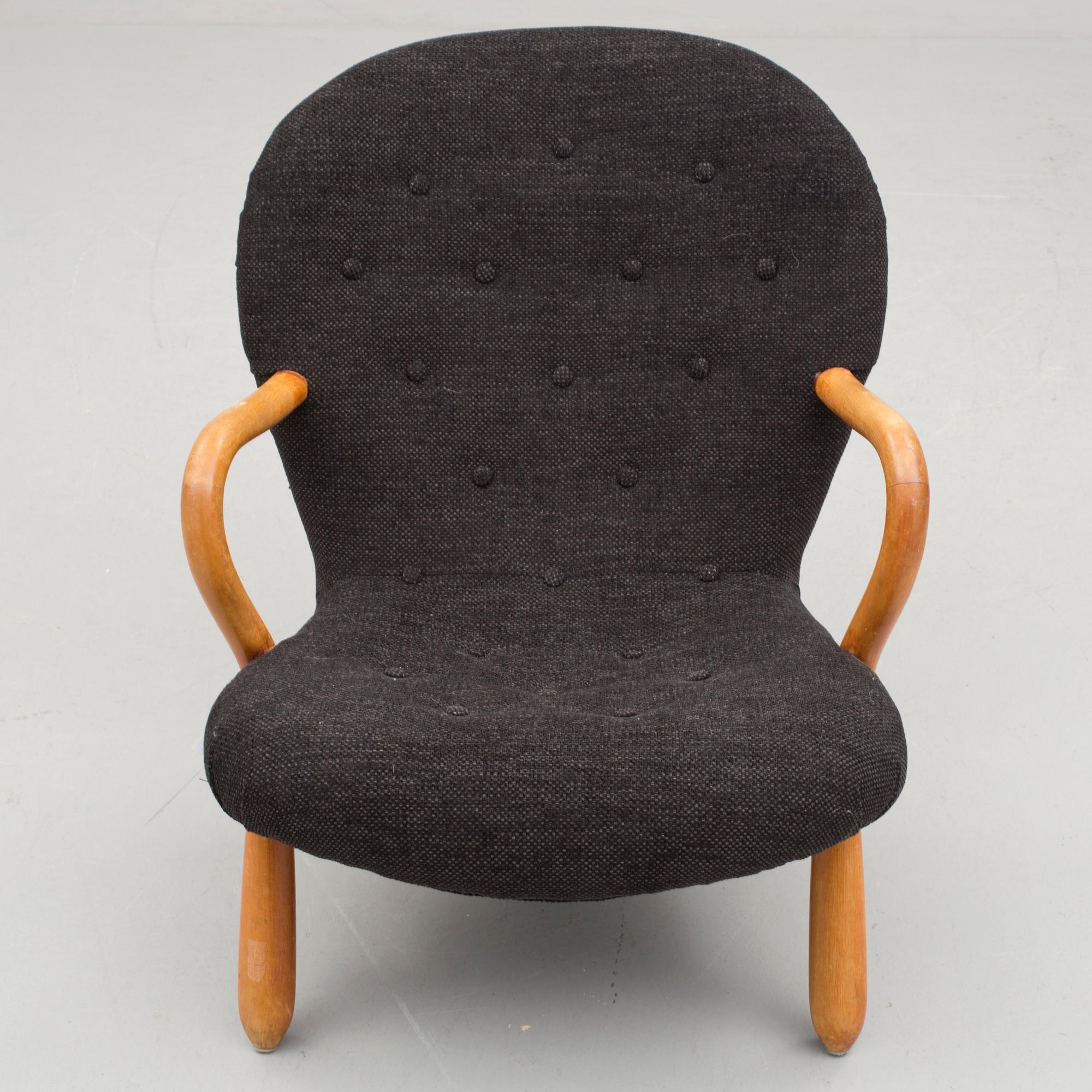 FÅTÖLJ, "Clam Chair" / "Muslinge", Philip Arctander, tillskriven, 1900-talets mitt.