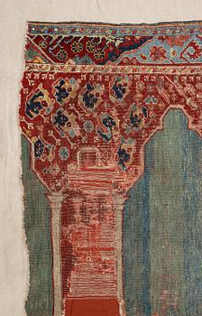 An Ushak saf fragment, west Anatolia, 17th/18th century.