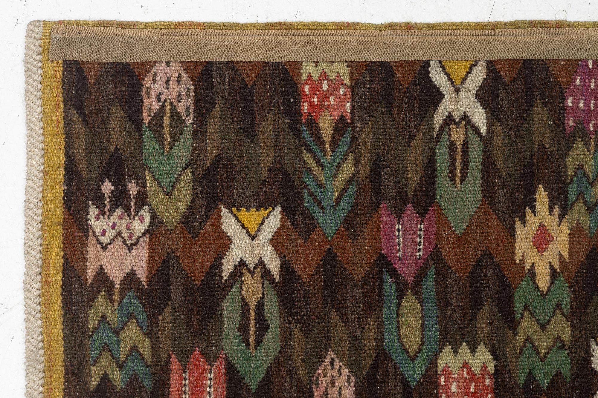 Märta Måås-Fjetterström, a textile, 'Täppan', tapestry weave, c. 66 x 68 cm, signed AB MMF.