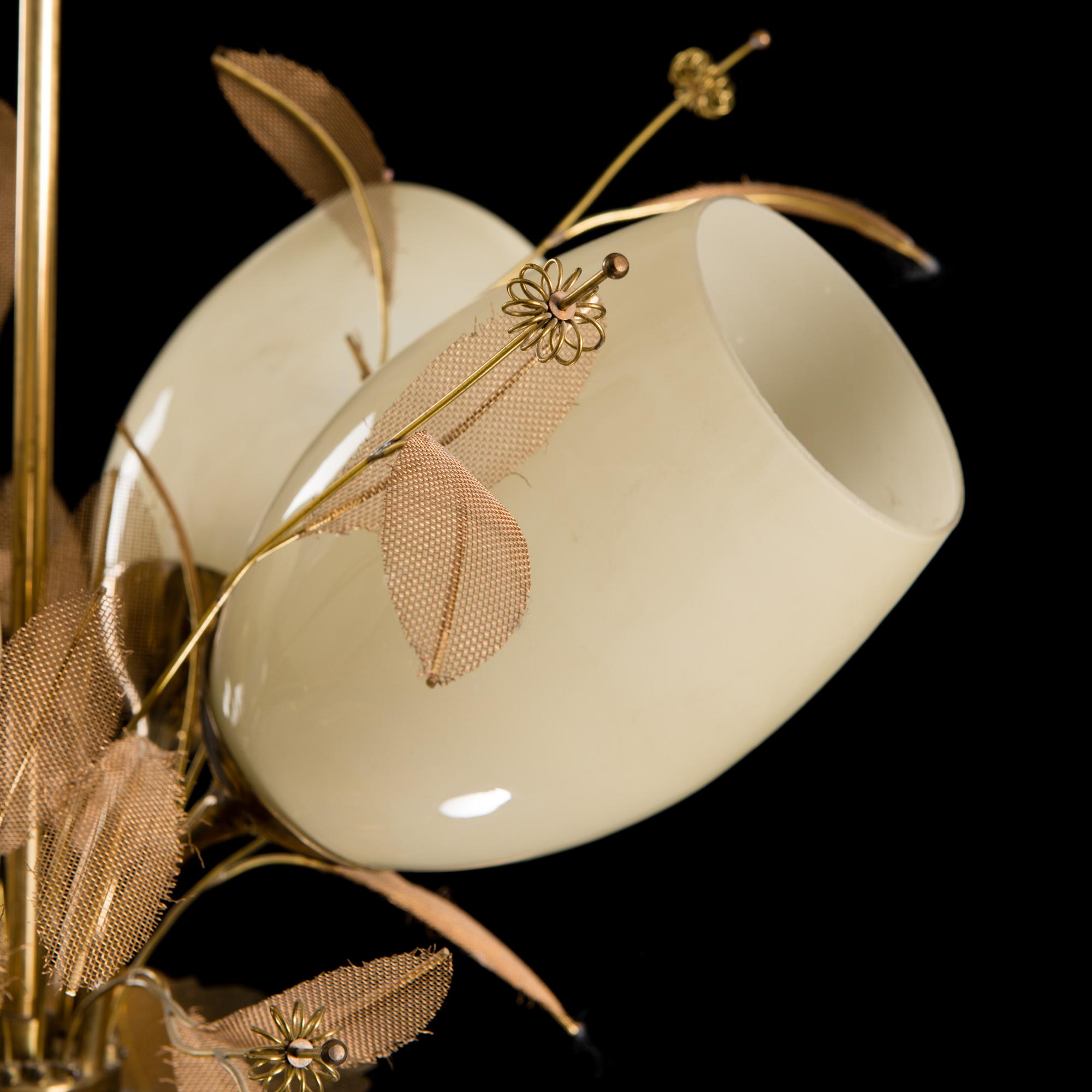 A 'Bridal bouquet' mid-20th century ceiling light model 9029/4 for Taito, Finland.