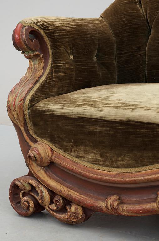 SOFFA, nyrokoko, 1800-talets andra hälft.
