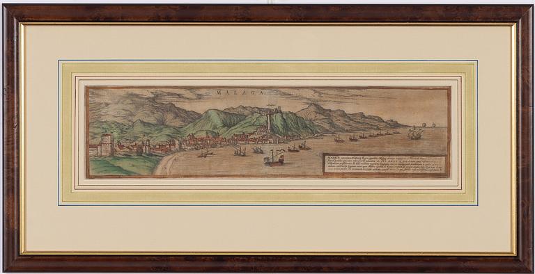 Frans Hogenberg, Malaga from the seaside.