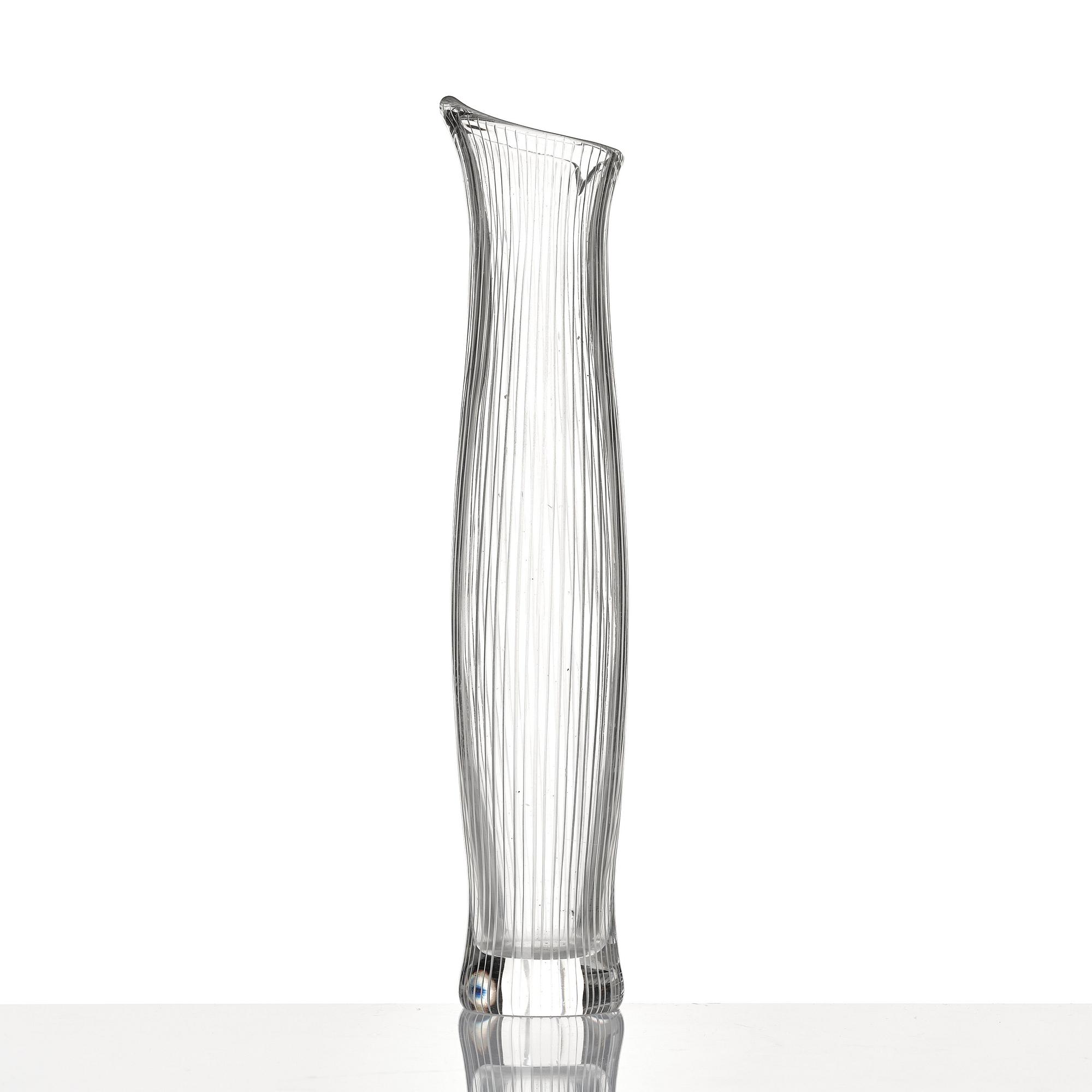 Tapio Wirkkala, a 'Tuonelas flod' glass vase, Iittala, Finland, model 3522.
