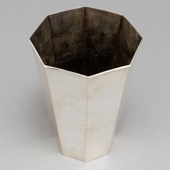 A silver vase by Vera Ferngren for CG Hallberg Stockholm 1961.