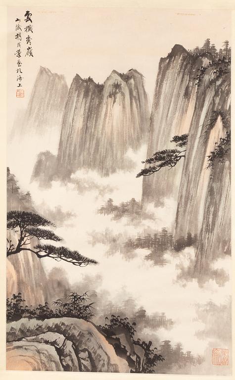 Rullmålning, tusch och akvarell på papper, Kina.