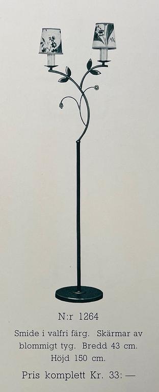 Bjerkås, a floor lamp model "1264", Gothenburg, 1940s.