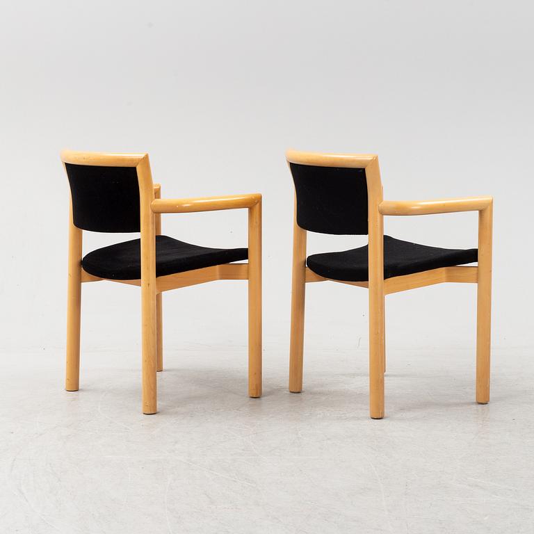 Jan Ekselius, a dining table and ten chairs, JOC Möbler, Sweden, late 20th century.