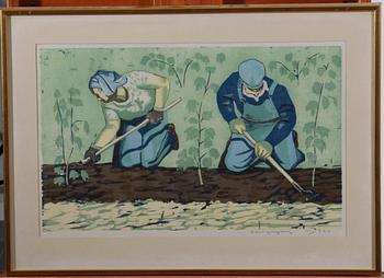 Sven Ljungberg · LJUNGBERG, SVEN, färgträsnitt, sign o numr. 41/360.