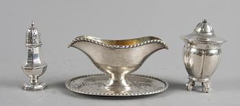PARTI SILVER, 5 delar. 1900-tal. Tot ca 400 gr.