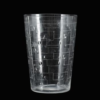 VAS, glas, Elis Bergh, signerad, troligen Kosta, 1920-tal.