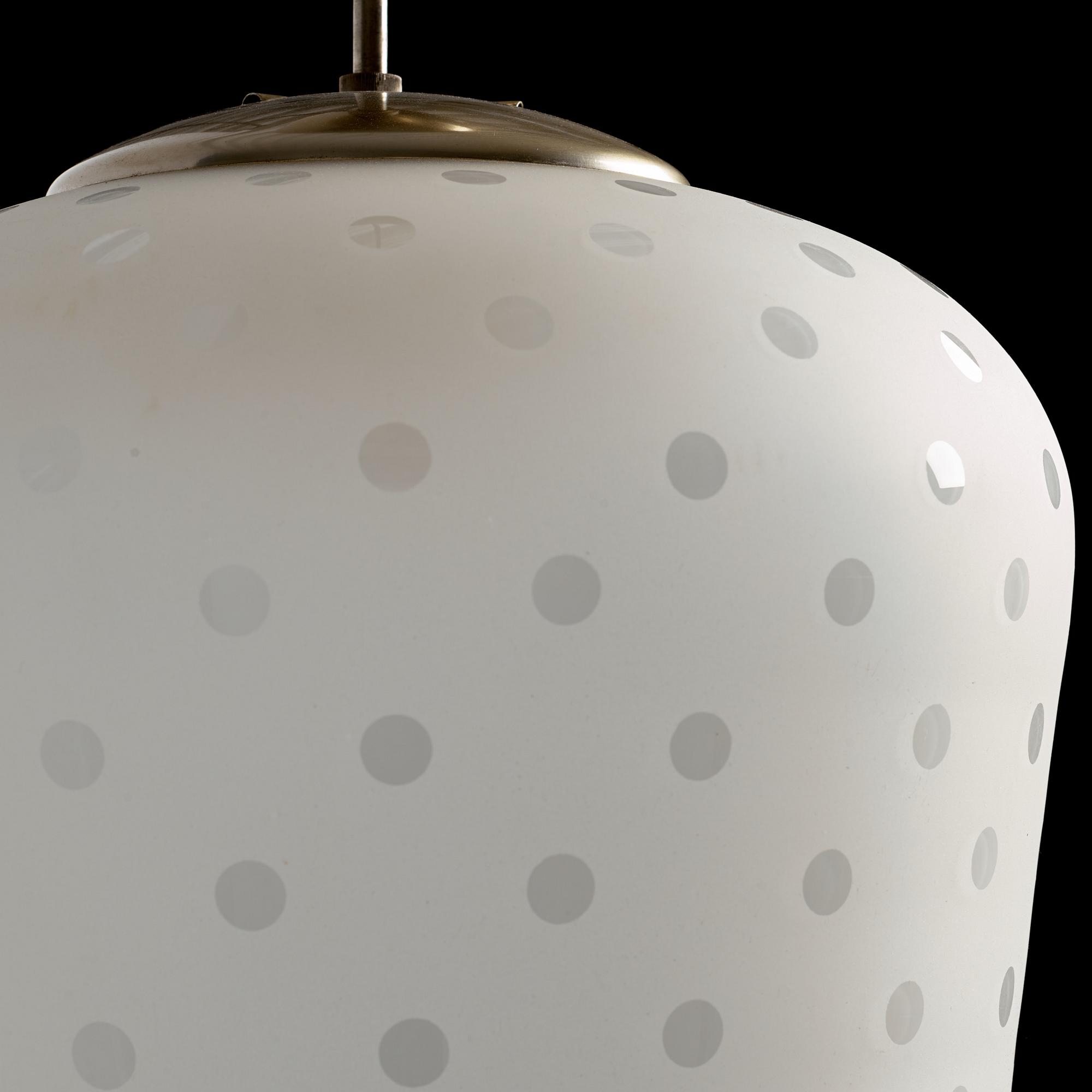 Flygsfors Glasbruk, ceiling lamp, a version of model '51334/513 P', 1940s/50s.