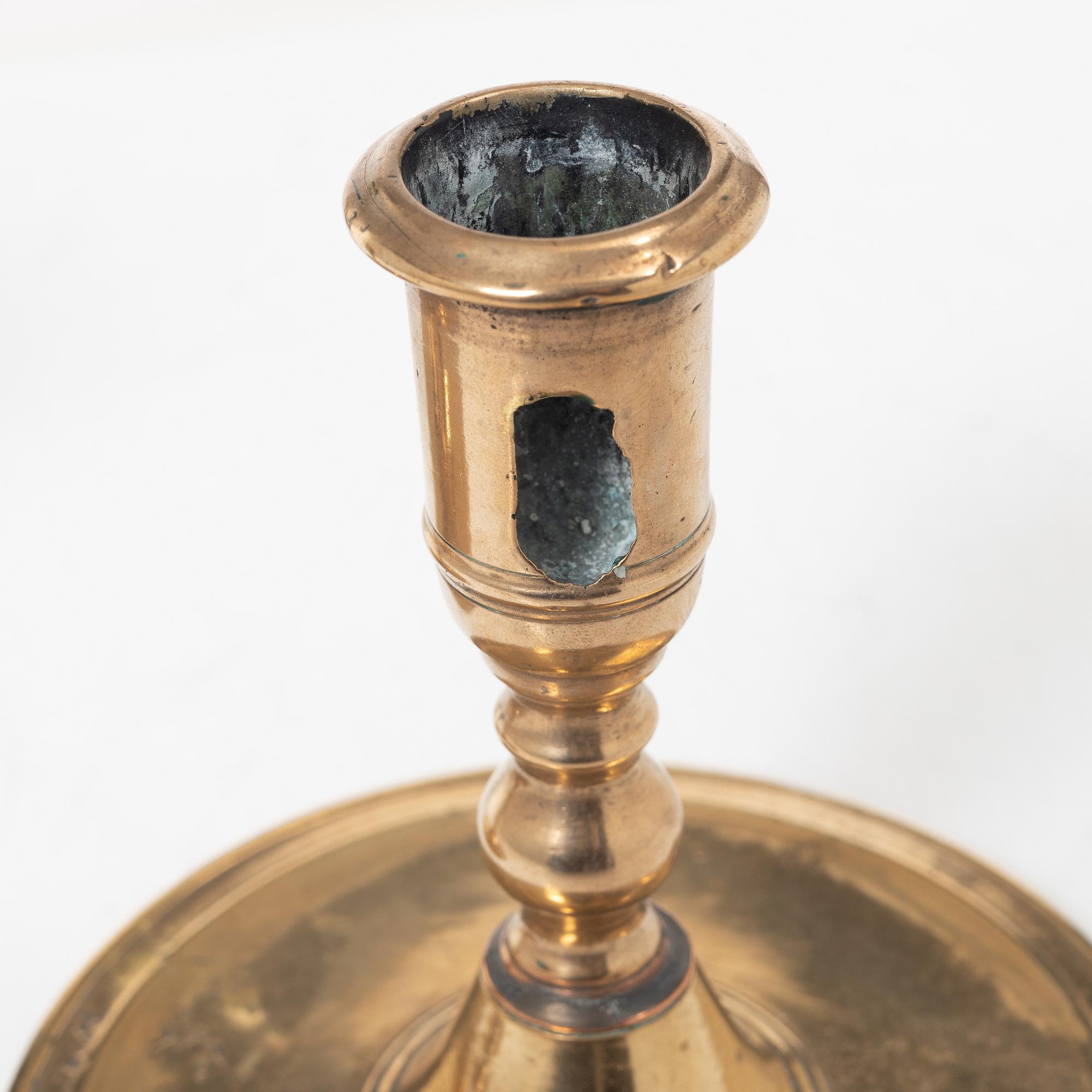 Ljusstakar, 2 st, barock, 1700-tal.