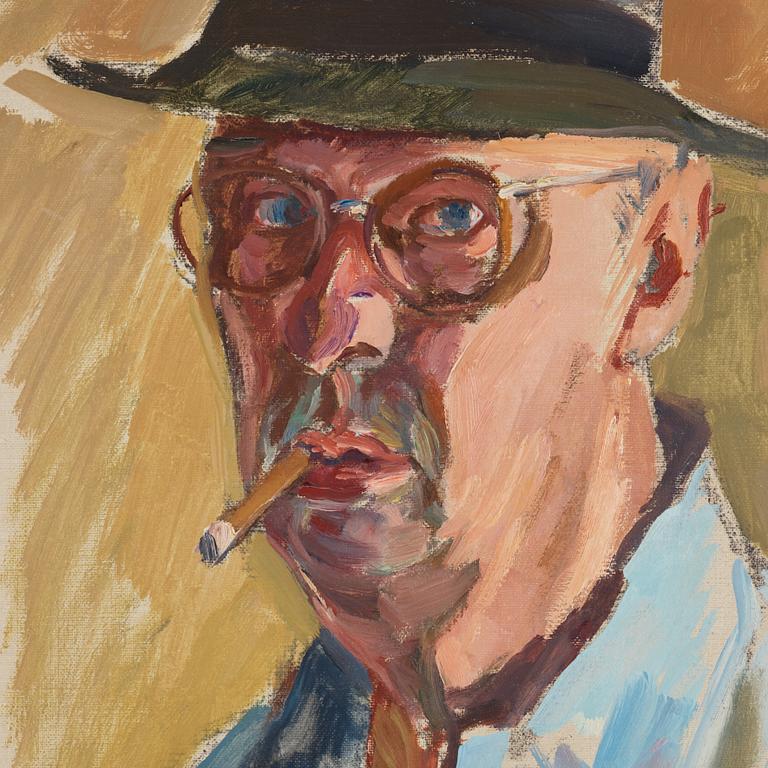 AXEL NILSSON, olja på duk. Signerad och daterad Skepparp - 57.