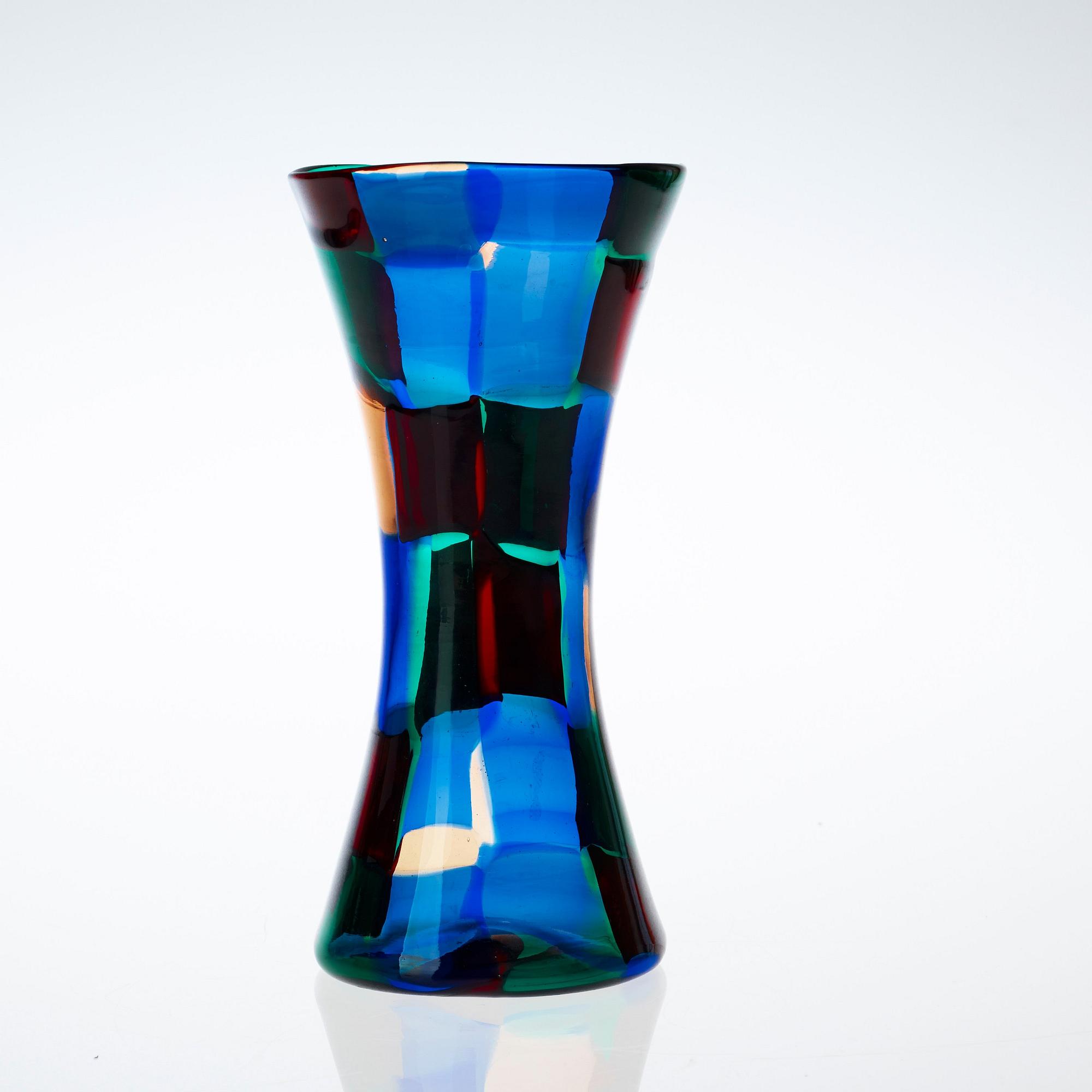 A Fulvio Bianconi 'Pezzato' glass vase, Venini, Italy 1950's.