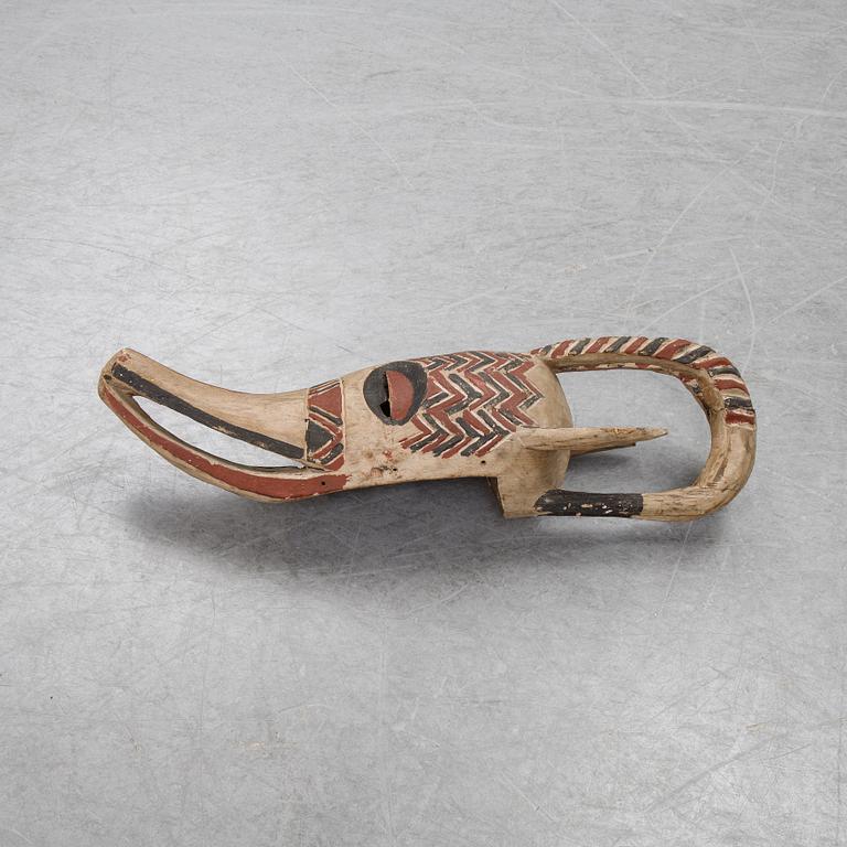 An African mask of 'Bobo'-style, late 20th century.