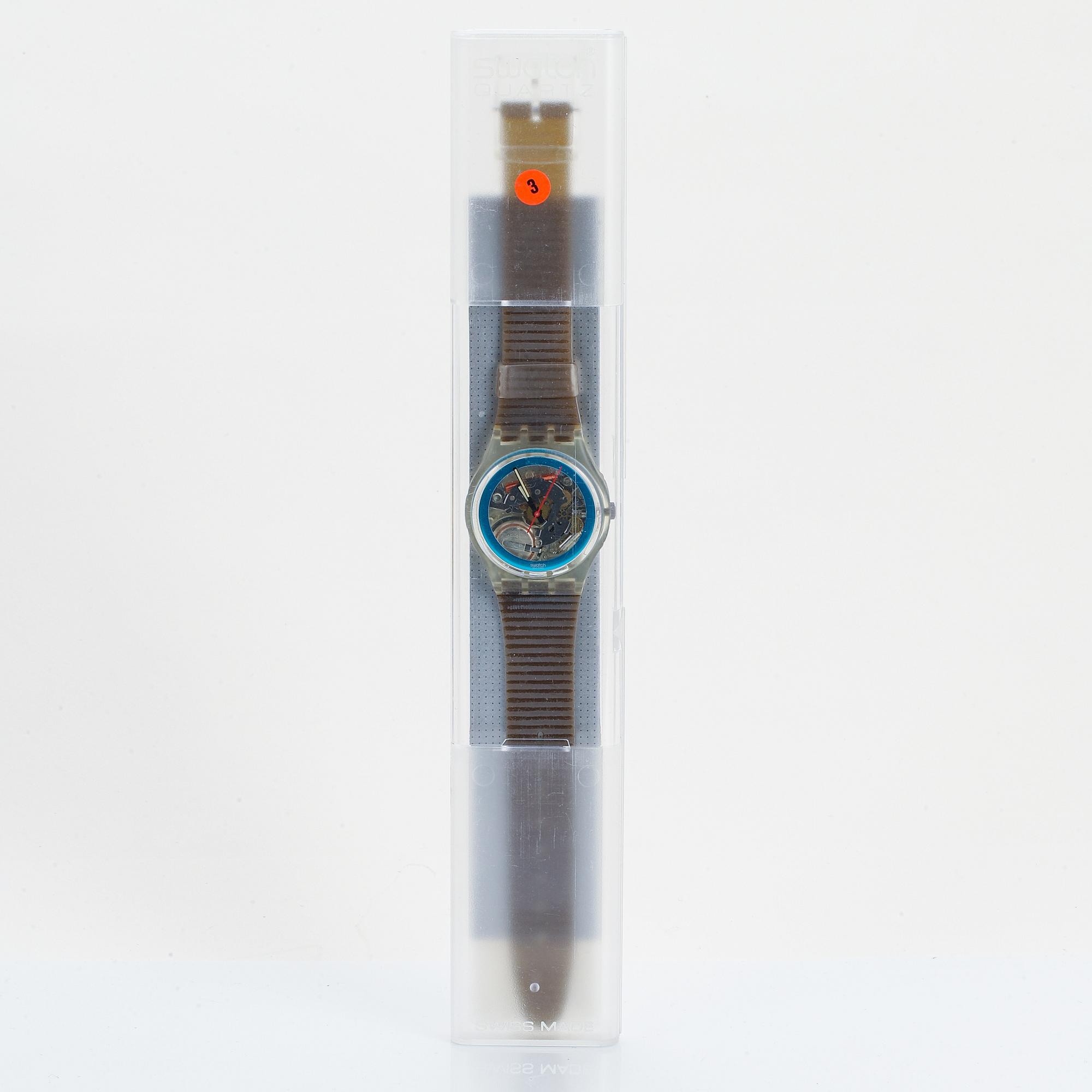Swatch, Disque Bleu, wristwatch, 34 mm.