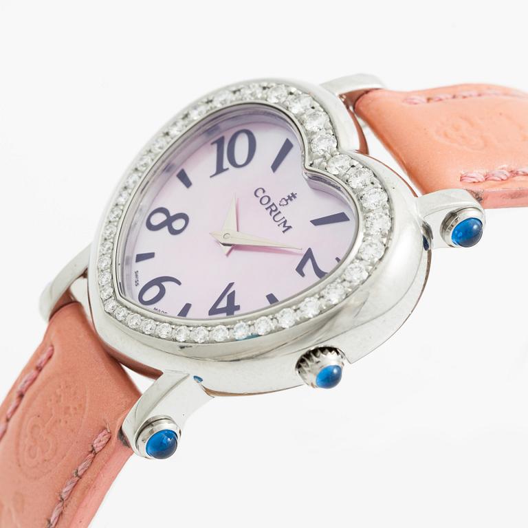 Corum, "Heart Beat", "MOP dial", armbandsur, 30 mm.