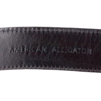 RALPH LAUREN, a black crocodile belt.