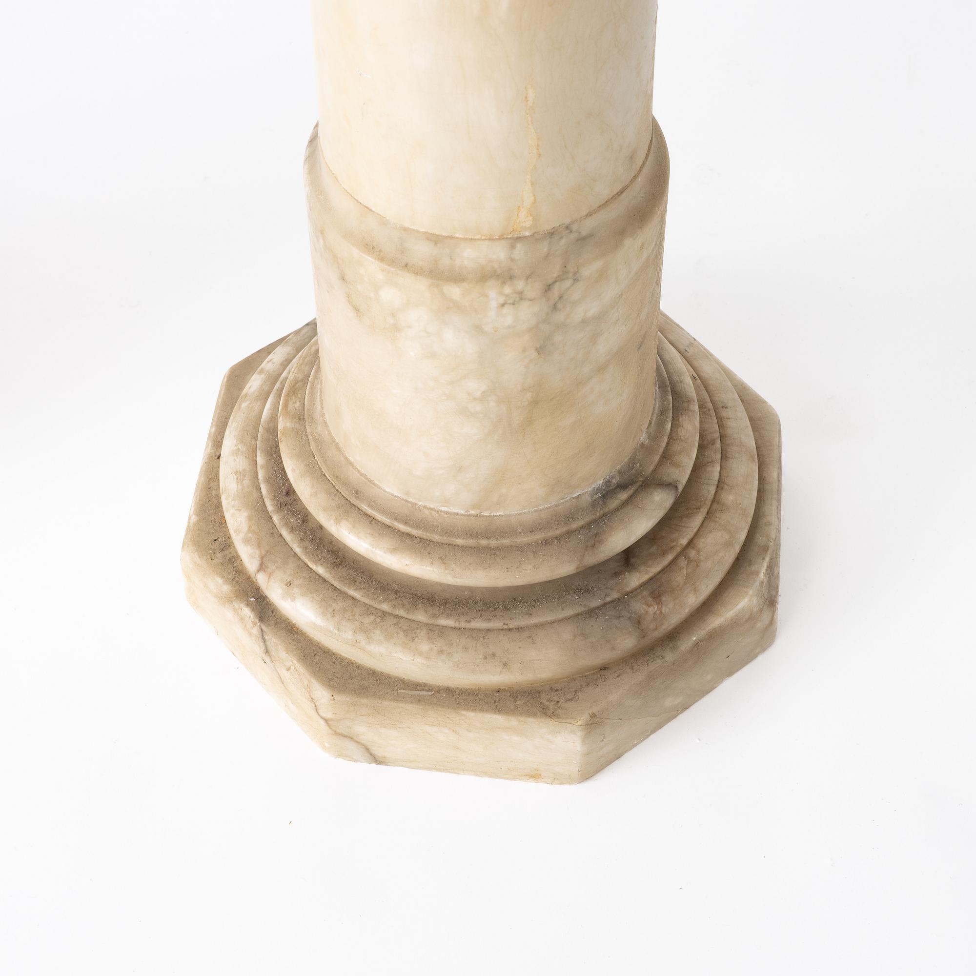 A table lamp on a pedestal, early 20th Century.