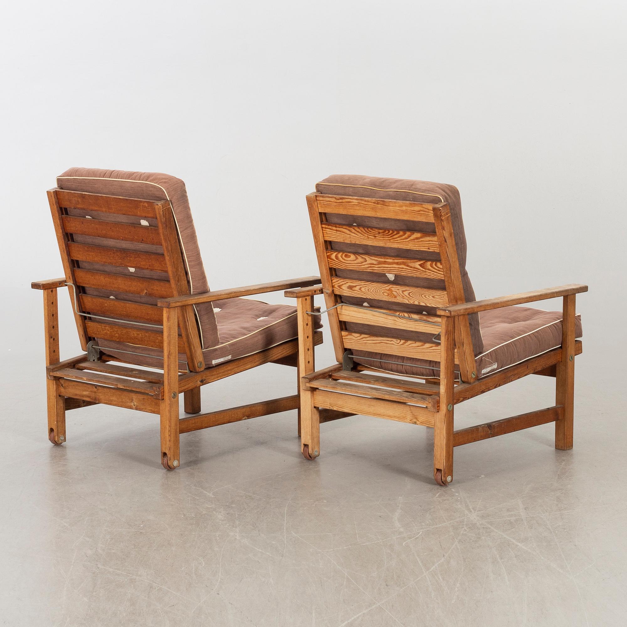 A pair of garden armcahirs, Elsa Stackelberg for Fri Form.