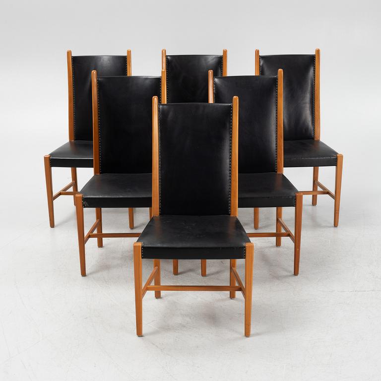 Carl Östergren, matgrupp, 6 stolar och matbord, utförda av snickarmästare David Sjölinder omkring 1962.