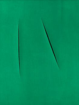 Lucio Fontana, efter, "Concetto Spaziale" ur "San Lazarro et ses".
