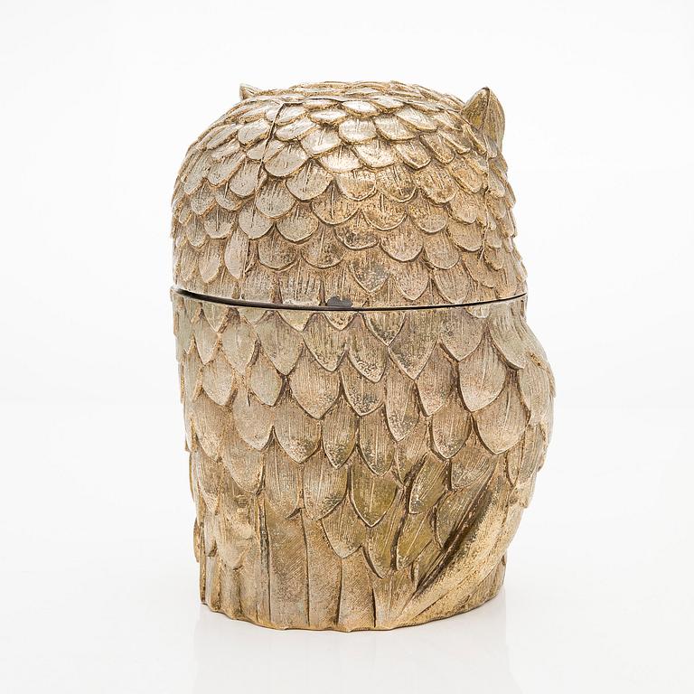 Mauro Manetti, a 1960s owl ice-bucket, Fonderia d'Arte, Italy.