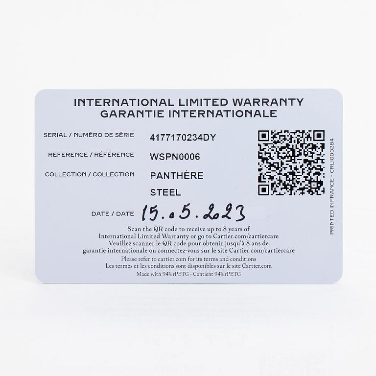 Cartier, Panthère armbandsur, 23 mm.