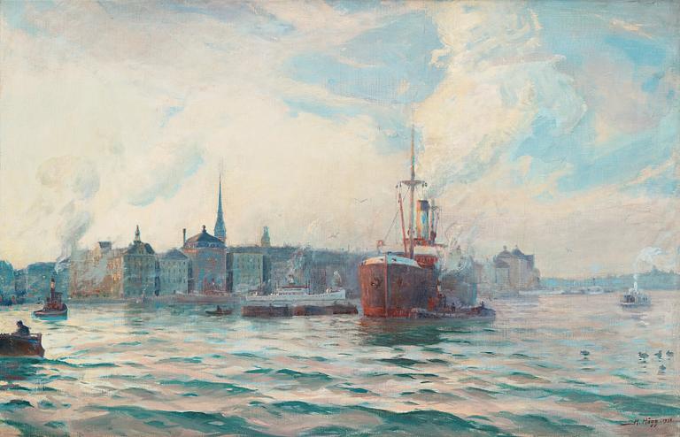 Herman Hägg, Ships by Skeppsbron, Stockholm.