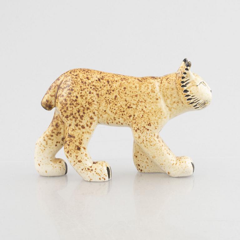 Lisa Larsson, figurin, "Lodjur", WWF i samarbete med Nordiska Kompaniet, Gustavsberg, 1975-87.