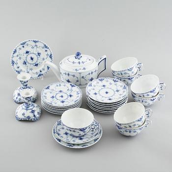 Eighteen pieces of porcelain tableware from Royal Copenhagen, second half of the 20th century.