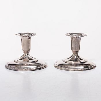 Candelabra, 2+2 pcs, silver, Thorvald Marthinsen Silverware Factory, Tönsberg, Norway, 20th century.