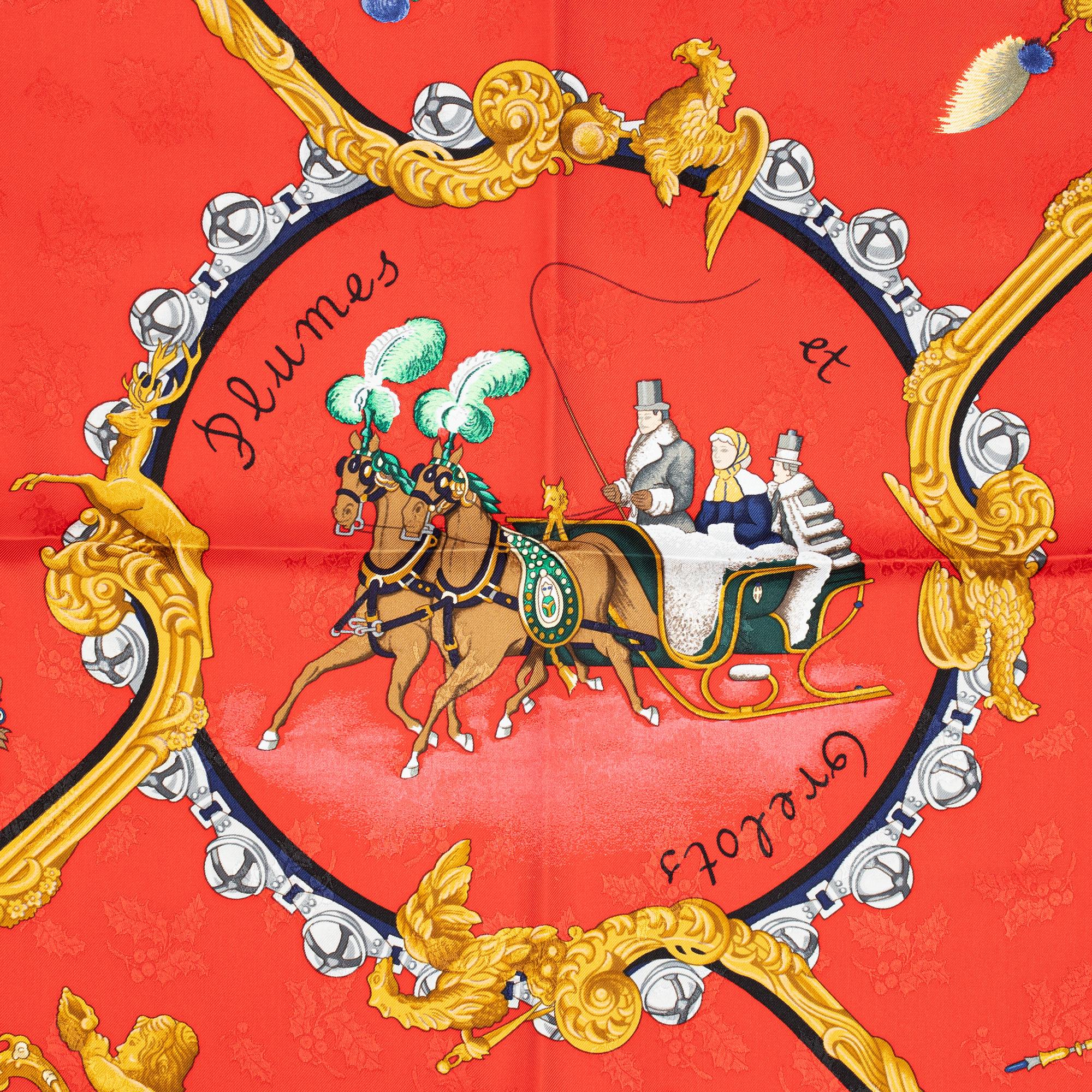 Hermès, scarf, "Plumes et Grelots".