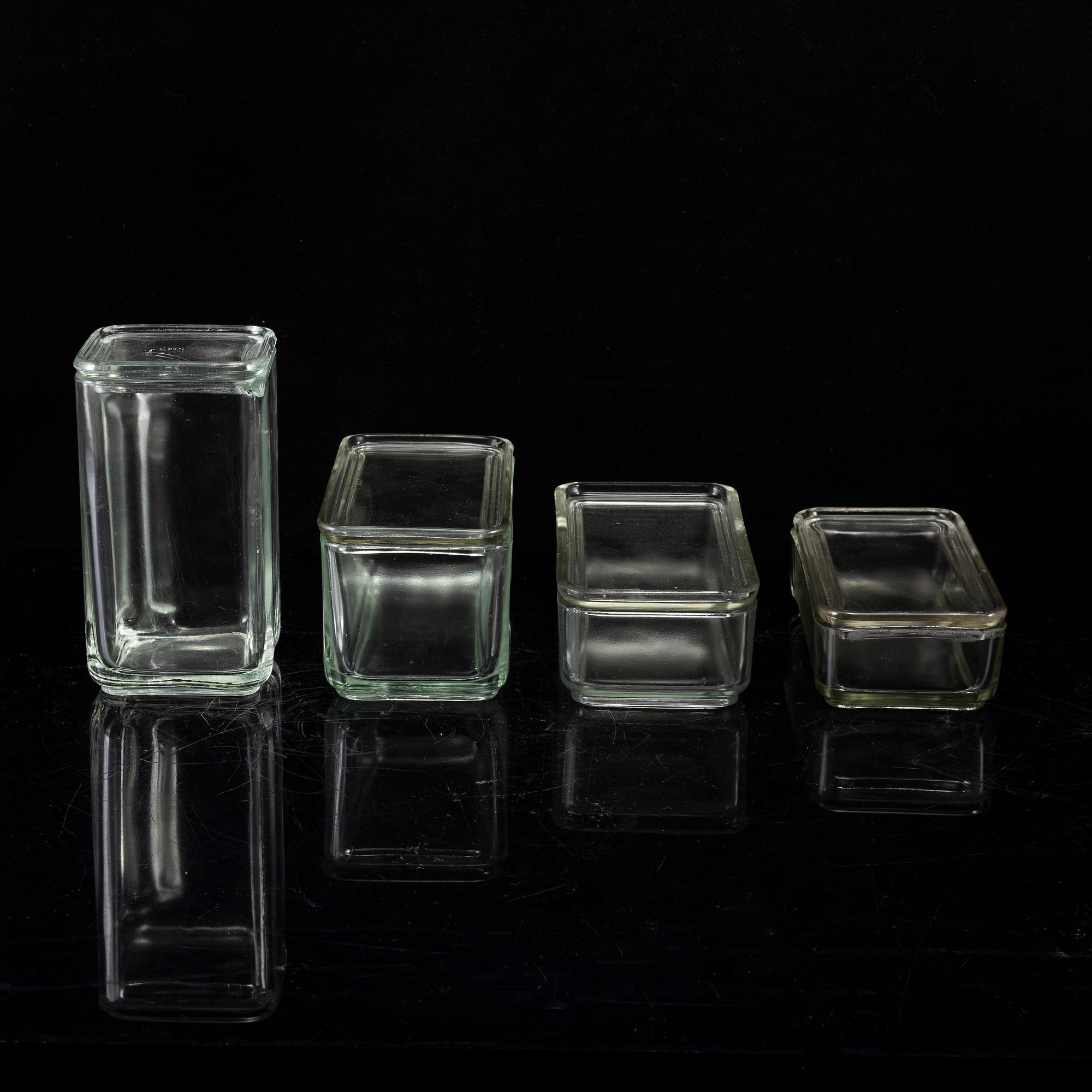 WILHELM WAGENFELD, glas, "Kubus", Vereinigte Lausitzer Glaswerke, Tyskland.