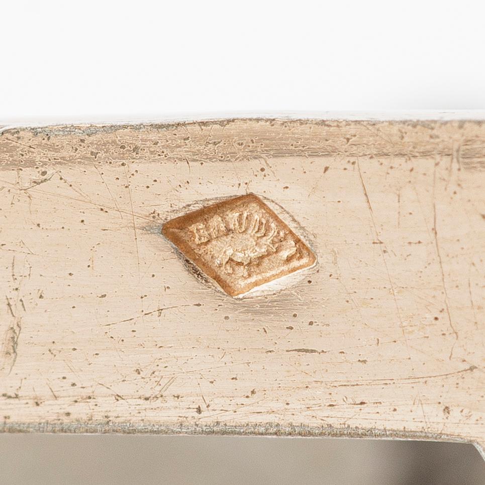 Buckle, silver, motif with dragon, around the turn of the century 1900.