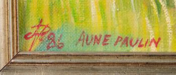 Aune Paulin, oil on canvas, signed and dated -86.