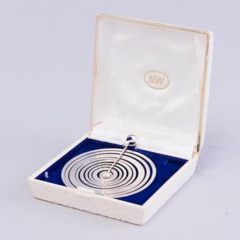 A TAPIO WIRKKALA SILVER PENDANT, "Silver moon", for Nestor Westerback by Kultakeskus 1971.