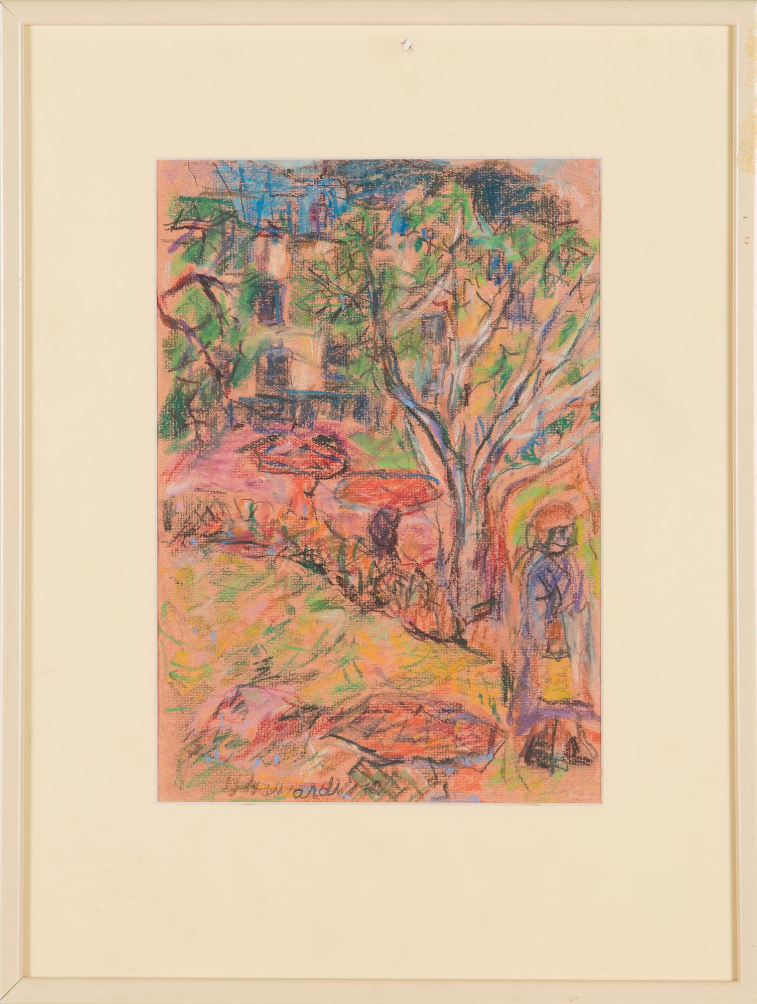 Rafael Wardi, färgkrita, signerad och daterad -70.