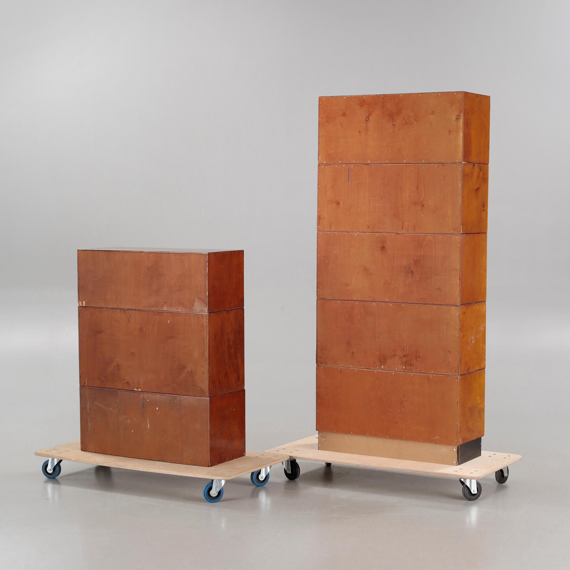 Two bookshelfs from the first half of the 20th century.