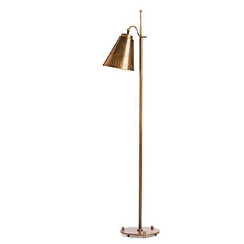 264. Boréns Lampfabrik, a brass floor light, Sweden 1940-50's.