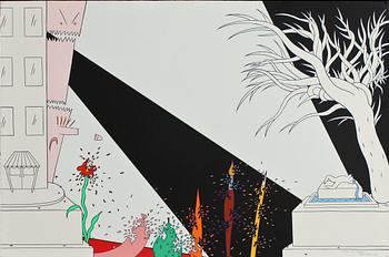 MARIE-LOUISE EKMAN, färgserigrafi, sign, numr 50/80 o dat- 1980.